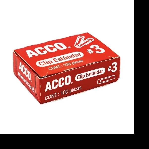 CLIPS ESTANDAR 3 ACCO CAJA C100 PZAS P1670